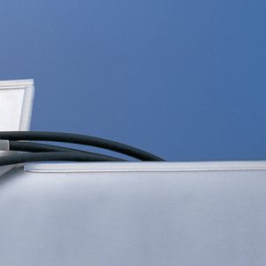 Grommet strip, T=1.6mm, W=3.7mm, W2=0.9mm, H=5mm, H2=4.1mm, -40 ?C to +85 ?C, natural, 100pcs.