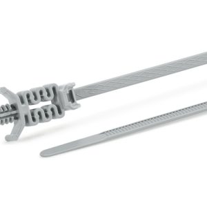 Fixing tie for hole (round), outside serrated, ⌀1.0-35.0mm, grey, 1500pcs.