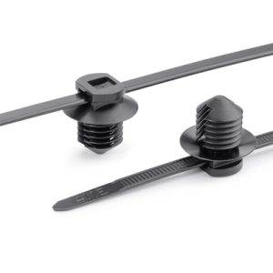 Fixing tie for hole (round), outside serrated, ⌀4.0-45.0mm, black, 500pcs.