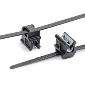 Fixing tie for edge, outside serrated, ⌀1.5-30mm, black, 500pcs.