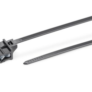 Fixing tie for edge, outside serrated, ⌀1.0-35.0mm, black, 500pcs.