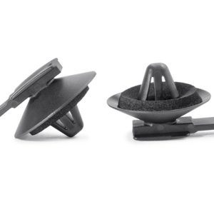 Connector clip for hole (round), black, 1000pcs.