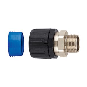 Fitting for corrugated tubing, nom?16mm, M16, black, 10pcs.