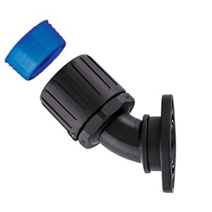 Fitting for corrugated tubing, nom?42mm, 45?, black, 2pcs.