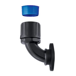 Fitting for corrugated tubing, nom?16mm, 90?, black, 10pcs.