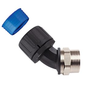 Fitting for corrugated tubing, nom⌀16mm, M20, 45⌀, black, 10pcs.