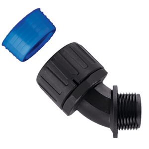 Fitting for corrugated tubing, nom⌀16mm, M20, 45⌀, black, 10pcs.