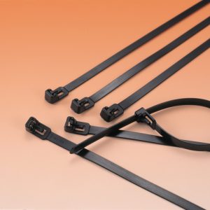 Releasable cable tie, 250x7.4mm, ?2.5-72.0mm, 222.3N, black, 100pcs.
