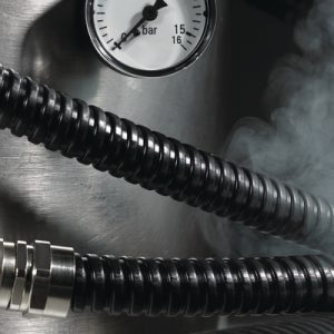 Metallic conduit, with smooth PVC coating, nom?16mm, OD=17.8mm, ID=12.6mm, black, 25m