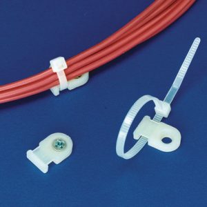 Cable tie mount for screw fixation, Wmax=5.0mm, ?4.8 mm, M4 Screw, natural, 100pcs.