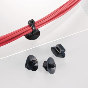 Cable tie mount for hole (round), Wmax=8.6mm, ?6.3 mm, natural, 100pcs.