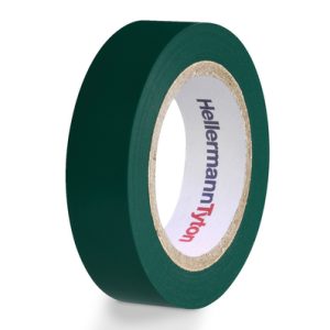 Electrical tape, L=10m, W=15mm, T=0.15mm, green, 10 pcs.