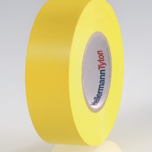 Electrical tape, L=20m, W=19mm, T=0.15mm, yellow, 10 pcs.