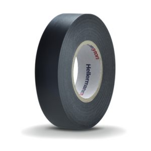 Electrical tape, L=20m, W=19mm, T=0.20mm, black, 10 pcs.