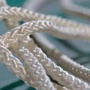 Lacing tape, Round, braided, 1380N, -55 ?C to +360 ?C, natural, L=100m