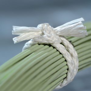 Lacing tape, Round, braided, 785N, -55 ?C to +427 ?C, natural, L=100m
