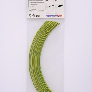 Heat Shrinkable Tubing 3:1 green/yellow in blister bag 1,5/0,5