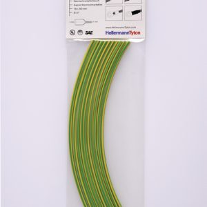 Heat Shrinkable Tubing 3:1 green/yellow in blister bags 12/4