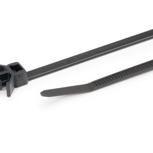 Fixing tie for hole (round), inside serrated, ?1.5-45.0mm, black, 500pcs.
