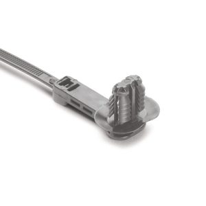 Fixing tie for hole (oval), outside serrated, ⌀2.0-50.0mm, grey, 2500pcs.