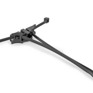 Fixing tie for stud, inside serrated, ⌀45.0mm, black, 250pcs.