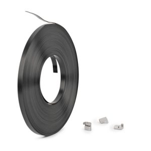 Stainless steel cable tie, 25mx9.5mm, ?19.05mm, black, 25m