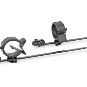 Fixing tie with pipe/tube holder, ?5.0-27.0mm, black, 500pcs.