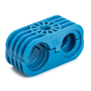 Cable tie mount with pipe/tube holder, ?8.2 mm, blue, 600pcs.