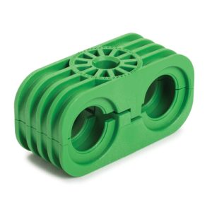 Cable tie mount with pipe/tube holder, ?8.2 mm, green, 600pcs.