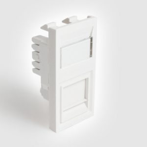 CAT6 Unshielded Euro 50x25mm Module - White