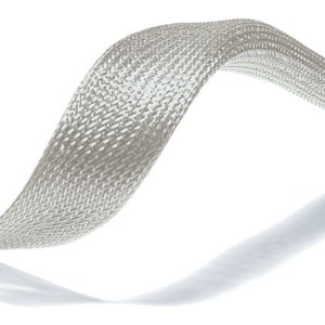 Braided sleeving, fluid resistant, nom?10mm, ?8-17mm, grey, 50m