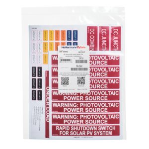 Solar label, pre-printed, various, 323.85x254.0mm, 1pc.
