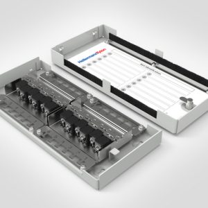 12 Way Modular Zone Termination Box Loaded with 12 x HTC CAT6 UTP Tool Free Jacks