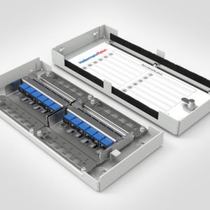 12 Way Modular Zone Termination Box Loaded with 12 x SC Simplex Adaptors.