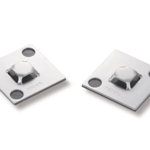 Stainless steel cable tie mount for adhesive use, untreated, Wmax=5mm, metal, 50pcs.