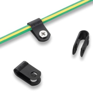 P-clamp closed, Dmax=4.5mm, ⌀4.3 mm, black, 100pc.