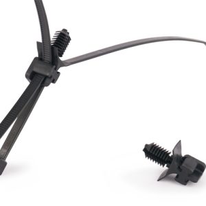 Fixing tie for hole (round), outside serrated, ⌀4.0-45.0mm, black, 250pcs.