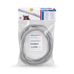 Woven sleeving, self closing, nom?12.7mm, ?10-13mm, -70 ?C to +125 ?C, white/black, 3m