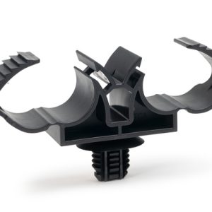 Cable clip for hole (oval), T=0.6 - 5.0mm, ⌀6.2 x 12.2 mm/6.5 x 12.5 mm, Dmin=12.2mm, Dmax=18.2mm