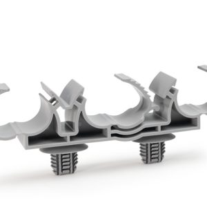 Cable clip for cable bundles/for hole (oval), T=0.6 - 5.0mm, ?6.2 x 12.2 mm/6.5 x 12.5 mm, Dmin=12.2mm, Dmax=18.2mm