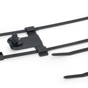 Fixing tie for hole (oval), inside serrated, ⌀1.0-45.0mm, black, 500pcs.