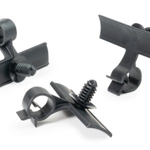 Bundling clip for hole (round), L=60.0mm, black, 500pcs.