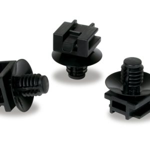 Connector clip, black, 100pcs.