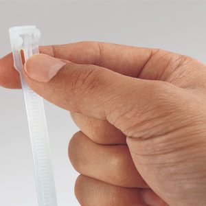 Releasable cable tie, 250x7.6mm, ?16.0-68.0mm, 200N, blue, 100pcs.
