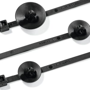 Fixing tie for hole (round), inside serrated, ?7.0-24.0mm, black, 1000pcs.