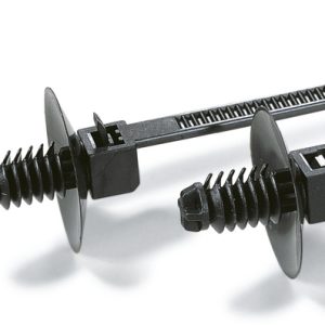 Fixing tie for hole (round), inside serrated, ⌀1.5-31.0mm, black, 50pcs.
