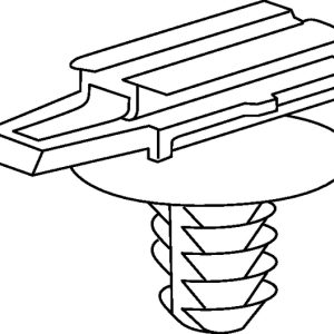 Connector clip for hole (round), black