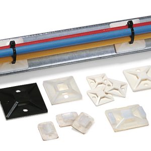 Cable tie mount for adhesive use, Wmax=5.4mm, ?4.0 mm, Adhesive, white, 500pcs.