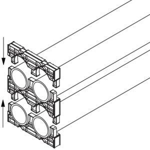 Spacers for bridge construction.