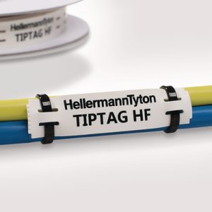 Cable tag, continuous, thermal transfer print, 65.0x11.0mm, yellow, reel=190pcs.